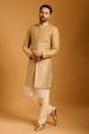 Buy Siddartha Tytler Gold Taffeta, Silk Organza, Knit Crystals Intrecciato Woven Sherwani Set Online at Aza Fashions Buy_Siddartha Tytler_Gold Taffeta, Silk Organza, Knit Crystals Intrecciato Woven Sherwani Set _Online_at_Aza_Fashions