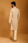 Shop_Siddartha Tytler_Gold Silk, Knit Zari, Crystals, Embroidery And Sherwani Set _at_Aza_Fashions