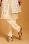 Siddartha Tytler Ivory , Organza, Knit Embroidery Floral Thread Work Sherwani Set Online at Aza Fashions Siddartha Tytler_Ivory , Organza, Knit Embroidery Floral Thread Work Sherwani Set _Online_at_Aza_Fashions