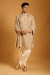 Buy Siddartha Tytler Gold Georgette, Rayon Sequins Ombre Work Kurta Set at Aza Fashions Buy_Siddartha Tytler_Gold Georgette, Rayon Sequins Ombre Work Kurta Set _at_Aza_Fashions