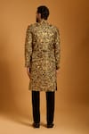 Shop Siddartha Tytler Gold Silk, Dupion, Knit Zari, Embroidery Sherwani Set at Aza Fashions Shop_Siddartha Tytler_Gold Silk, Dupion, Knit Zari, Embroidery Sherwani Set _at_Aza_Fashions