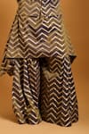 Buy Siddartha Tytler Charcoal Chanderi Zari Chevron Quilted Zipper Bundi And Kurta Set Online at Aza Fashions Buy_Siddartha Tytler_Charcoal Chanderi Zari Chevron Quilted Zipper Bundi And Kurta Set _Online_at_Aza_Fashions