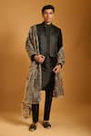 Buy Siddartha Tytler Black Silk Embroidery Gradient Thread Work Jacket Kurta Set at Aza Fashions Buy_Siddartha Tytler_Black Silk Embroidery Gradient Thread Work Jacket Kurta Set _at_Aza_Fashions
