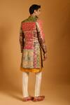 Shop Siddartha Tytler Multi Color Brocade, Chanderi, Polyester, Silk Quilted And Panelled Sherwani Set at Aza Fashions Shop_Siddartha Tytler_Multi Color Brocade, Chanderi, Polyester, Silk Quilted And Panelled Sherwani Set _at_Aza_Fashions