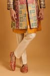Siddartha Tytler Multi Color Brocade, Chanderi, Polyester, Silk Quilted And Panelled Sherwani Set Online at Aza Fashions Siddartha Tytler_Multi Color Brocade, Chanderi, Polyester, Silk Quilted And Panelled Sherwani Set _Online_at_Aza_Fashions