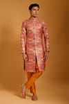 Buy Siddartha Tytler Multi Color Brocade Crystals Quilted And Sherwani Set at Aza Fashions Buy_Siddartha Tytler_Multi Color Brocade Crystals Quilted And Sherwani Set _at_Aza_Fashions