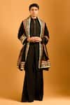 Buy_Siddartha Tytler_Multi Color Zari Brocade Striped Dupatta _at_Aza_Fashions