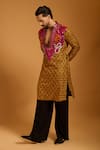 Siddartha Tytler_Multi Color Georgette, Rayon Embroidery, Sequins, Metallic Thread Work Kurta Set _Online_at_Aza_Fashions