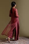 Shop_Chokhi Chorri_Magenta Dupion, , Organza Embroidery Eira Jumpsuit With Jacket _at_Aza_Fashions