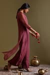 Chokhi Chorri_Magenta Dupion, , Organza Embroidery Eira Jumpsuit With Jacket _Online_at_Aza_Fashions