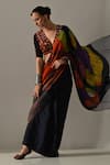Medha Multi Color Silk, Organza, Cotton Patchwork, Mirrors, Pattern Saree With Blouse Online at Aza Fashions Medha_Multi Color Silk, Organza, Cotton Patchwork, Mirrors, Pattern Saree With Blouse _Online_at_Aza_Fashions