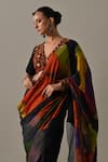 Buy Medha Multi Color Silk, Organza, Cotton Patchwork, Mirrors, Pattern Saree With Blouse Online at Aza Fashions Buy_Medha_Multi Color Silk, Organza, Cotton Patchwork, Mirrors, Pattern Saree With Blouse _Online_at_Aza_Fashions