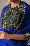 Buy_Medha_Emerald Green , Tissue, Organza Embroidery, Sequins, Tunic Pant Set _Online_at_Aza_Fashions