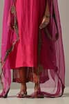 Medha_Pink , Tissue, Organza Embroidery, Beads, Zari Hand Tunic Pant Set _Online_at_Aza_Fashions