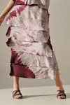 Shop Medha Grey Silk Collared Tie-dyed Shirt And Tiered Skirt Set Online at Aza Fashions Shop_Medha_Grey Silk Collared Tie-dyed Shirt And Tiered Skirt Set _Online_at_Aza_Fashions