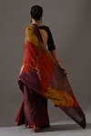 Buy_Medha_Multi Color Silk, Cotton, Net Patchwork, Embroidery Pure Saree With Blouse _Online_at_Aza_Fashions