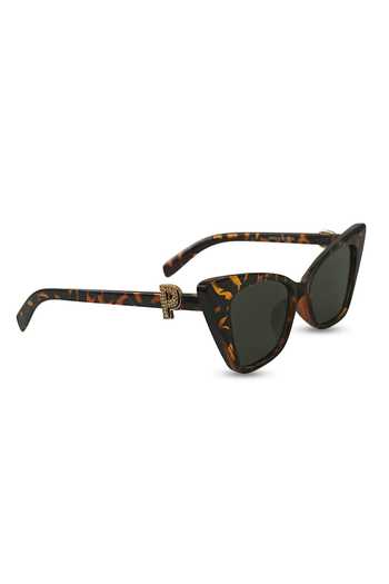 Buy_PRERTO_Black Textured Cat Eye Sunglasses _at_Aza_Fashions