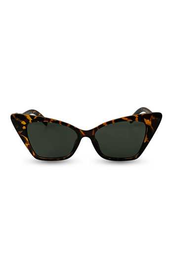 Shop_PRERTO_Black Textured Cat Eye Sunglasses _at_Aza_Fashions