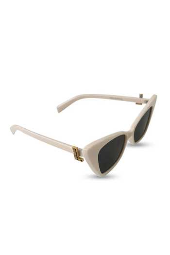 Buy_PRERTO_White Personalized Cat Eye Sunglasses _at_Aza_Fashions