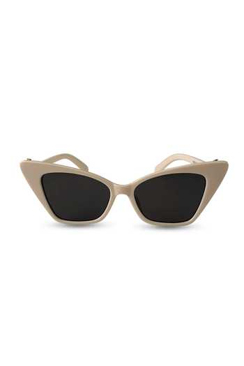 Shop_PRERTO_White Personalized Cat Eye Sunglasses _at_Aza_Fashions