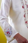 Shop_Anantaa By Roohi_Off White Chanderi Silk Sequins, Embroidery Round Neck Kurta With Pant _Online_at_Aza_Fashions