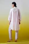 Shop_Anantaa By Roohi_Pink Organza, Chanderi , Embroidery, Pintuck Shirt With Pant _at_Aza_Fashions