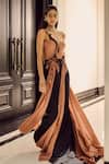 Buy_Supria Munjal_Black Crepe Sweetheart Neck Sculpted Corset Gown _Online_at_Aza_Fashions