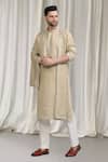 Aham-Vayam Beige Mirrors, Sequins, Embroidery Tyohaar Kurta Set Online at Aza Fashions Aham-Vayam_Beige Mirrors, Sequins, Embroidery Tyohaar Kurta Set _Online_at_Aza_Fashions