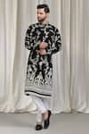Buy_Aham-Vayam_Black Cotton Embroidery, Zari Phool Patti Kurta Set 