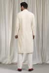 Shop_Aham-Vayam_Ivory Cotton Embroidery Jashne Khaas Kurta Set _at_Aza_Fashions