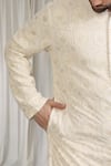 Aham-Vayam_Ivory Cotton Embroidery Jashne Khaas Kurta Set _Online