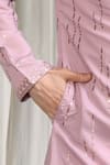 Buy_Aham-Vayam_Pink Cotton, Silk Mirrors, Embroidery Tyohaar Mirrorwork Kurta Set _Online