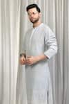Buy_Aham-Vayam_Grey Cotton Sequins, Embroidery Jalsa Kurta And Pant Set 