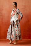 Buy_Jajaabor_Ivory Chanderi Silk Embroidery Open Pomegranate Jacket With Printed Anarkali _Online_at_Aza_Fashions
