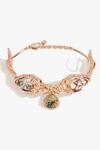 Shop_Outhouse_Rose Gold Leopard Temptress Embellished Choker _at_Aza_Fashions