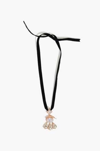 Shop_Outhouse_Rose Gold Velvet Lepeord Choker _at_Aza_Fashions