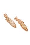 Outhouse Rose Gold Crystals, Stones Wild Coral Majesty Earrings Online at Aza Fashions Outhouse_Rose Gold Crystals, Stones Wild Coral Majesty Earrings _Online_at_Aza_Fashions