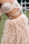 Outhouse_Rose Gold Gemstones, Crystals Leopard Couture Heirloom Belt _Online_at_Aza_Fashions
