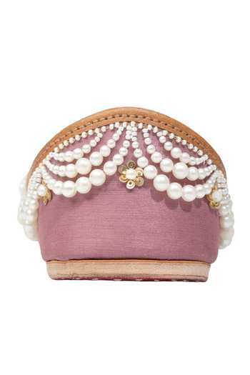Buy_House Of Vitti India_Purple Pearl And Sequin Embellished Juttis _Online_at_Aza_Fashions