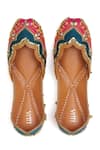 Buy_House Of Vitti India_Pink Palace Mirror Embellished Juttis _at_Aza_Fashions