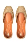 Buy_House Of Vitti India_Beige Scalloped Embroidered Juttis _at_Aza_Fashions