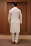 Shop_Char Chaand_Ivory Embroidery Shimmer Classic Kurta _at_Aza_Fashions
