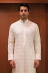 Buy_Char Chaand_Ivory Embroidery Shimmer Classic Kurta _Online_at_Aza_Fashions