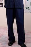 Doodlage_Blue Cotton Regen Navy Pant _Online_at_Aza_Fashions