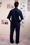 Shop_Doodlage_Blue Cotton Regen Navy Pant _at_Aza_Fashions