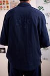 Buy Doodlage Blue Cotton Applique, Embroidery Florique Navy Shirt Buy_Doodlage_Blue Cotton Applique, Embroidery Florique Navy Shirt