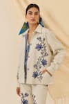 Buy_Jodi_Off White Denim Embroidery Collared Saras Floral Jacket _at_Aza_Fashions