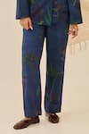Buy_Jodi_Blue Tara Printed Blazer And Trouser Set _Online_at_Aza_Fashions