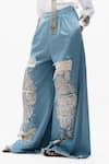 Buy AK-OK Blue Denim Mirrors, Patchwork Work Trouser Buy_AK-OK_Blue Denim Mirrors, Patchwork Work Trouser