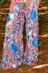 Buy_Dash And Dot_Multi Color Polyester Embroidery Floral Flared Pant 